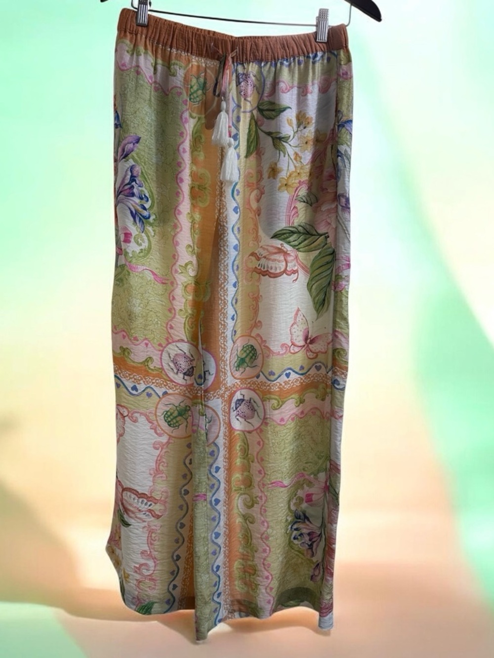 CELANDINE Printed Sheer Pants Size S NWOT - Picture 5 of 8